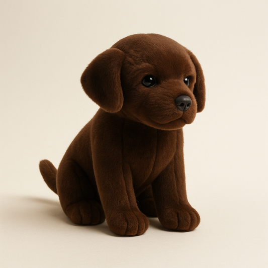 Living Nature Chocolate Labrador Plush Toy-Realistic & Eco-Friendly